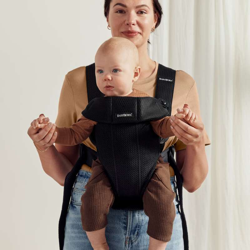 BabyBjorn Mochila Porta Bebé Mini Mesh - Negro