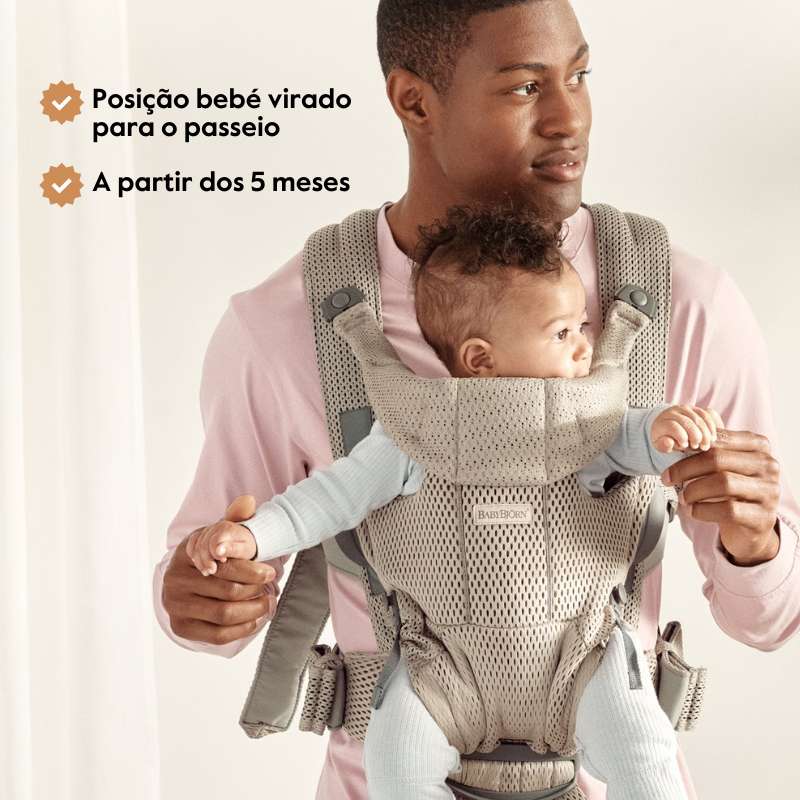 BabyBjorn Mochila Porta Bebé Move Mesh - Verde Salvia
