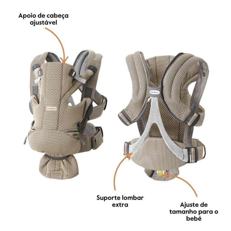 BabyBjorn Mochila Porta Bebé Move Mesh - Grey