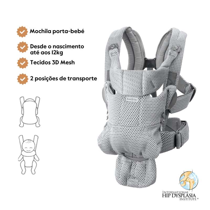 BabyBjorn Mochila Porta Bebé Move Mesh - Grey