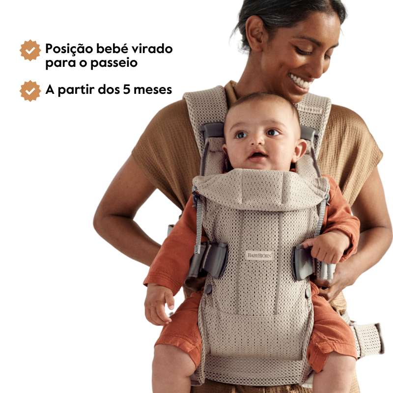 BabyBjorn Mochila Porta Bebé One Air - Antracita/Leopard