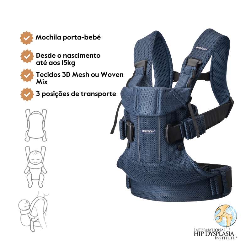 BabyBjorn Mochila Porta Bebé One Air - Azul marino