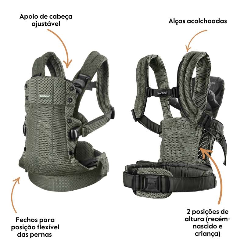 Babybjorn Mochila Porta Bebé Harmony Woven Melange - Gris Claro