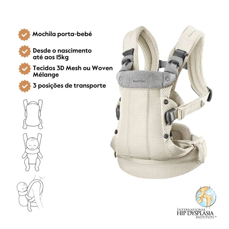 Babybjorn Mochila Porta Bebé Harmony - Creme Mesh
