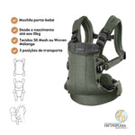 Babybjorn Mochila Porta Bebé Harmony Mesh - Verde Oscuro
