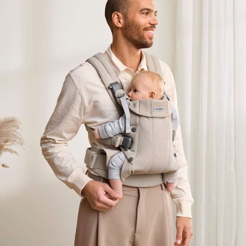 Babybjorn Mochila Porta Bebé Harmony Woven Melange - Beige Claro