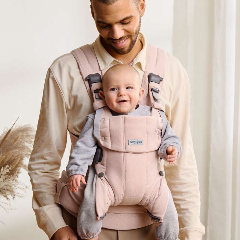 Babybjorn Mochila Porta Bebé Harmony Woven Melange - Rosa Claro