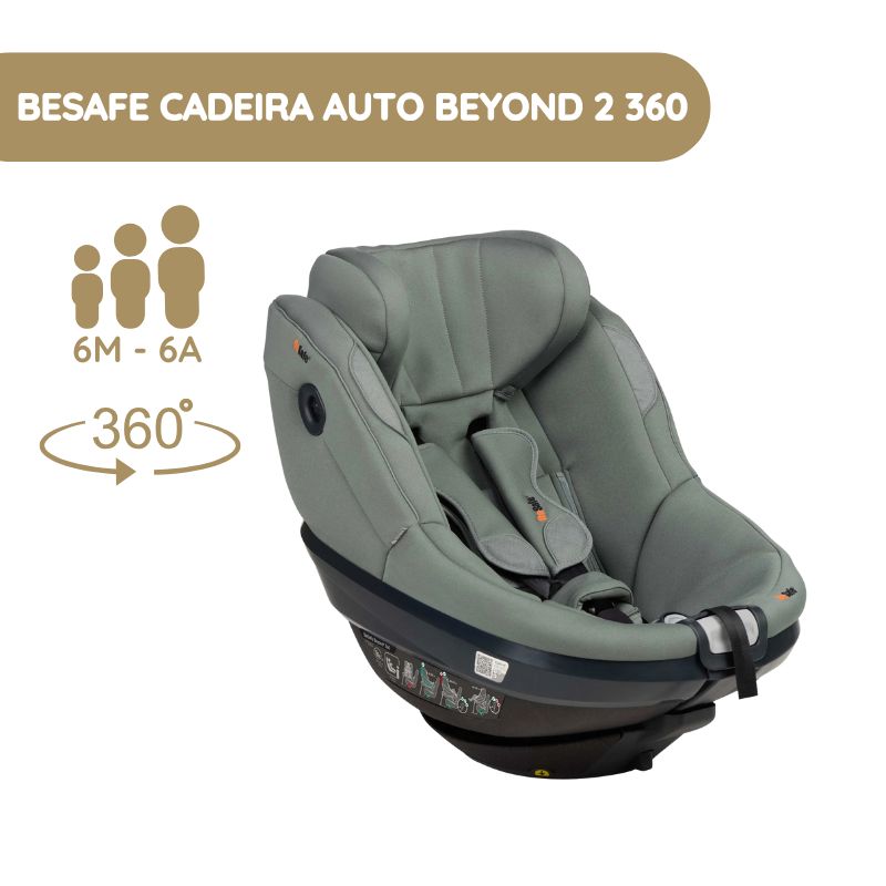 BeSafe Cadeira Auto Beyond 2 360 - Meadow Green SoftBreeze