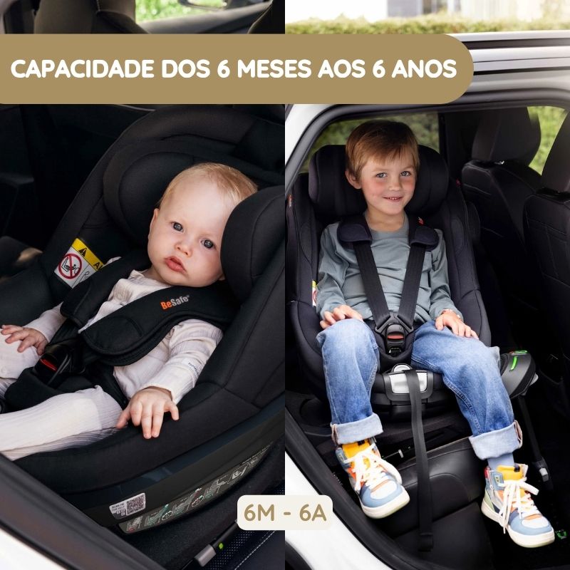 BeSafe Pack Cadeira Auto Beyond 2 360 com Base Isofix - Fresh Black Cab