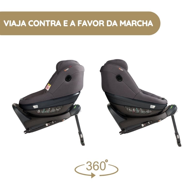 BeSafe Pack Cadeira Auto Beyond 2 360 com Base Isofix - Fresh Black Cab