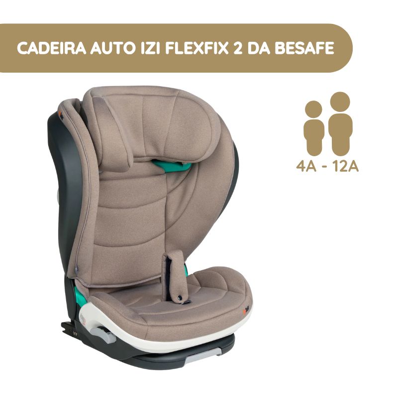BeSafe Cadeira Auto Flex FIX 2 i-Size - Dark Sand SoftBreeze
