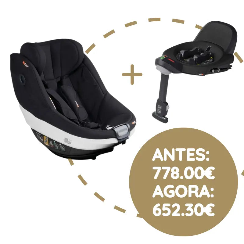 BeSafe Pack Cadeira Auto Beyond com Base Isofix - Fresh Black Cab