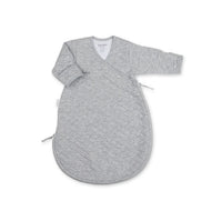 Grey marled pady quilted jersey
