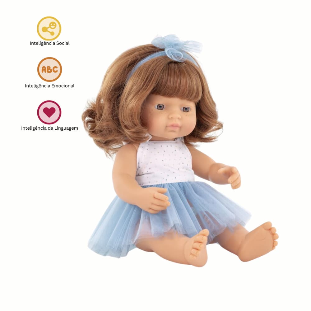Boneca Caucasiana Ruiva 38 cm My Friends & Me da Miniland - A partir dos 10 meses