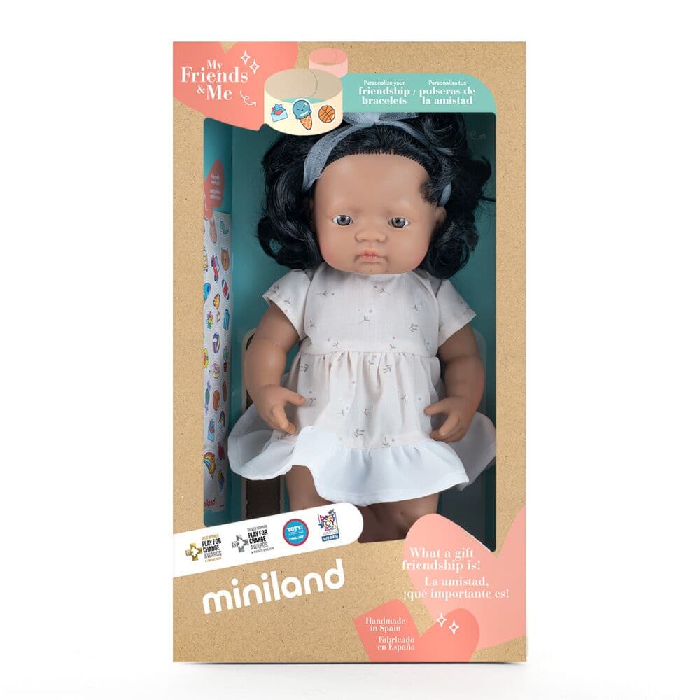 Boneca Latino-Americana 38 cm My Friends & Me da Miniland - A partir dos 10 meses