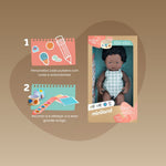 Boneco Africano 38 cm My Friends & Me da Miniland - A partir dos 10 meses