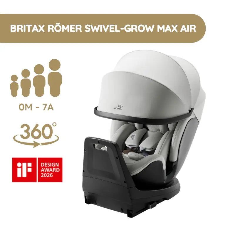 Britax Römer Cadeira Auto Swivel-Grow Max Air - LUX Linen Grey