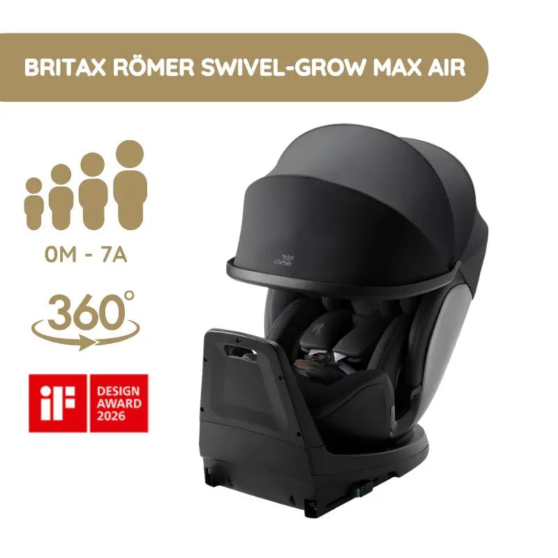 Britax Römer Cadeira Auto Swivel-Grow Max Air - LUX Onyx Black