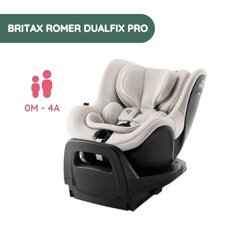 Britax Romer DualFix PRO Car Seat - Soft Taupe from 0 months to 4 years old - Luxury
