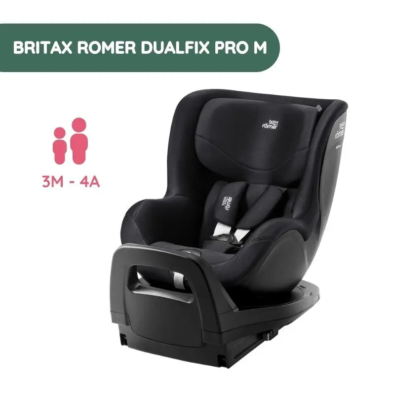 Britax Romer DualFix PRO M Car Seat - Deep Black from 3 months to 4 years - CLASSIC