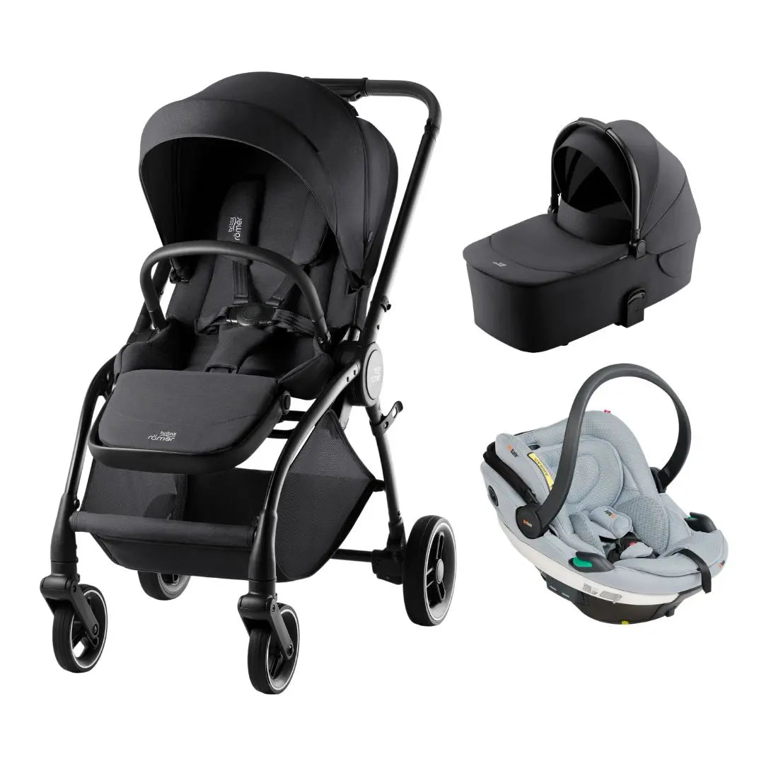 Britax Römer Trio Rio Carrinho de Bebé + Alcofa + BeSafe Go Beyond - Style Carbon Black