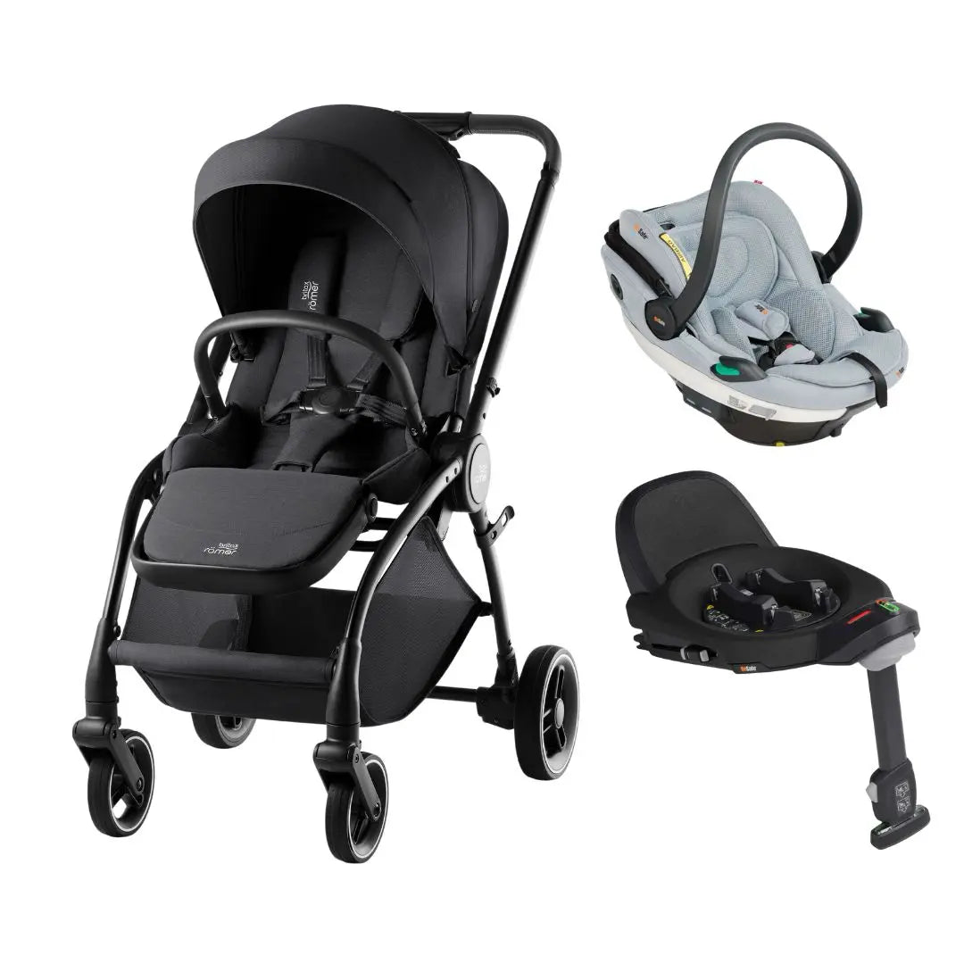 Britax Römer Trio Rio Carrinho de Bebé + BeSafe Go Beyond e Base Isofix - Style Carbon Black