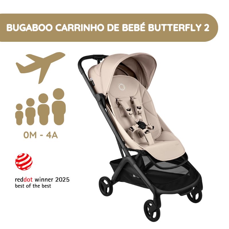Bugaboo Carrinho de Bebé Butterfly 2 - Desert Taupe