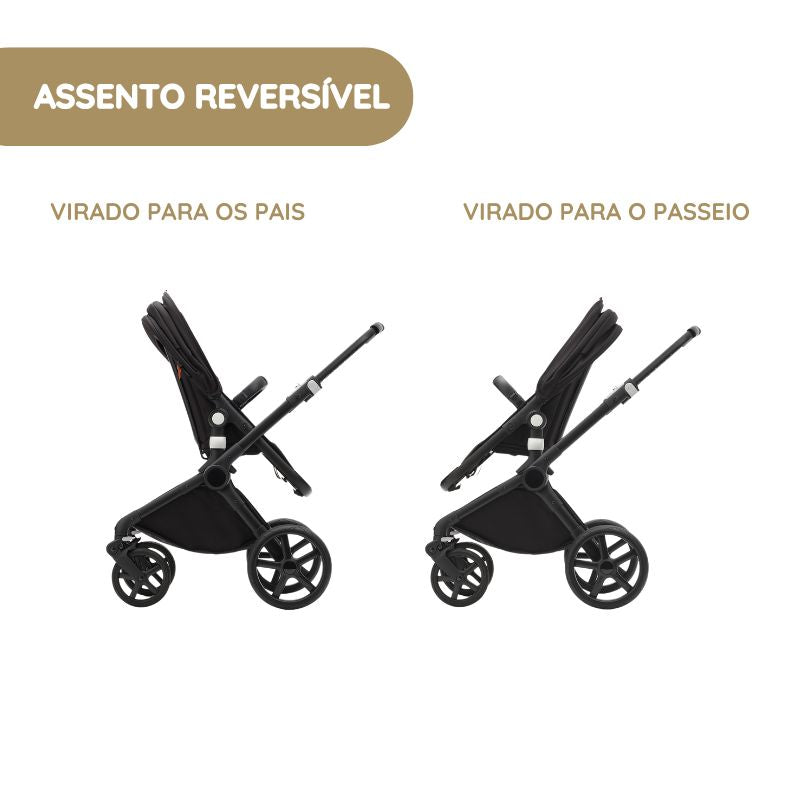 Bugaboo Carrinho de Bebé Fox Cub completo - Midnight black