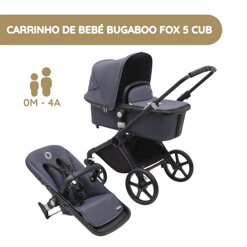 Bugaboo Carrinho de Bebé Fox Cub completo - Stormy blue