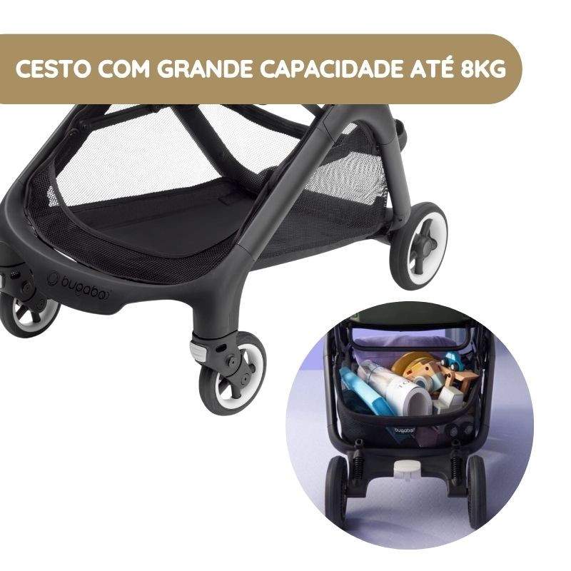 Bugaboo Carrinho de Bebé Butterfly - Black/Dark Cherry