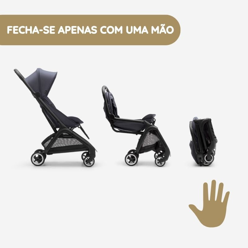 Bugaboo Carrinho de Bebé Butterfly - Black/Dark Cherry