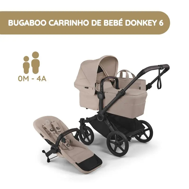 Bugaboo Donkey 6 Carrinho de Bebé - Desert Taupe melange
