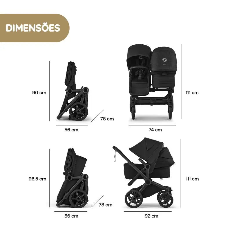 Bugaboo Donkey 6 Carrinho de Gémeos - Deep Indigo