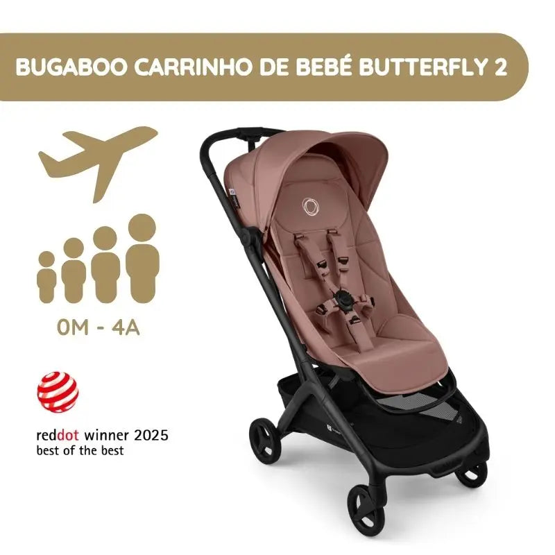 Bugaboo Carrinho de Bebé Butterfly 2 - Dusty Pink