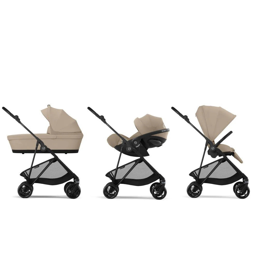 Cybex Carrinho de Bebé Melio Carbon - Almond Beige