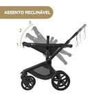 Carrinho de Bebé Bugaboo Fox 5 Renew - Negro/Forest Green