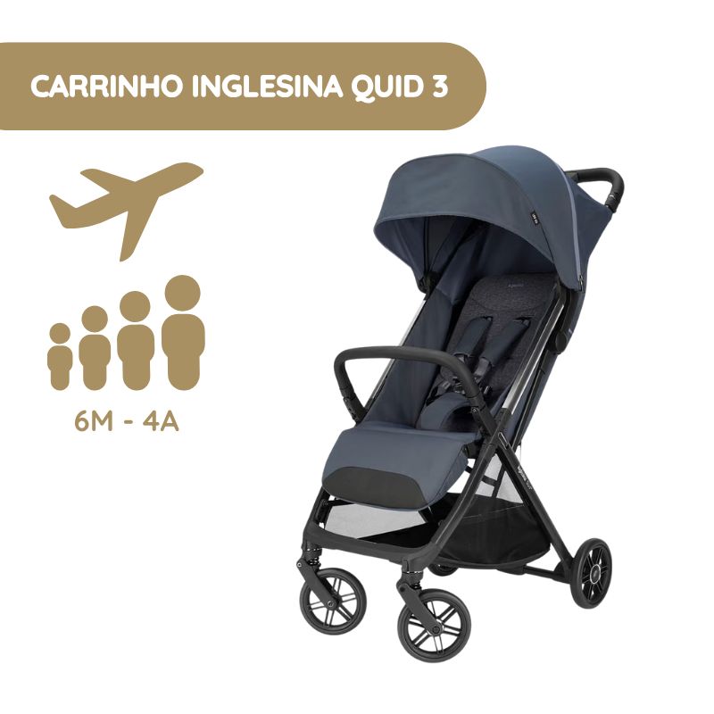 Carrinho de Bebé Compacto Quid 3 da Inglesina - Astral Blue