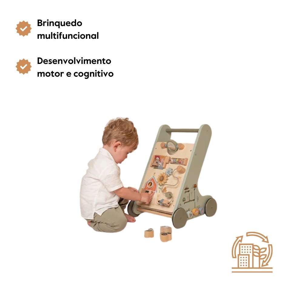 Little Dutch Multi-activity Baby Walker Little Farm FSC