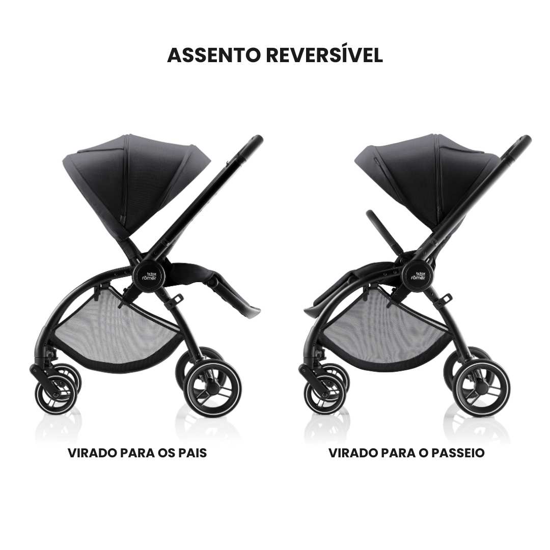 Trio Rio Carrinho de Bebé + Alcofa + Ovinho Baby-Safe Pro da Britax Römer - Style Carbon Black