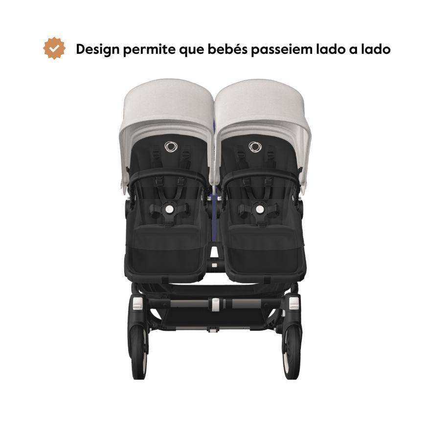 Carrinho de Bebé para Gémeos Bugaboo Donkey 5 Twin - Black/Forest Green