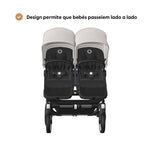 Carrinho de Bebé para Gémeos Bugaboo Donkey 5 Twin - Black/Midnight Black