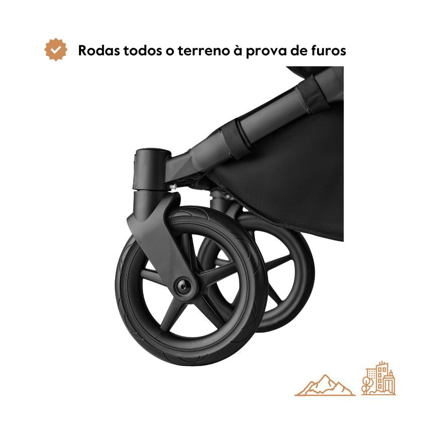 Carrinho de Bebé para Gémeos Bugaboo Donkey 5 Twin - Black/Forest Green