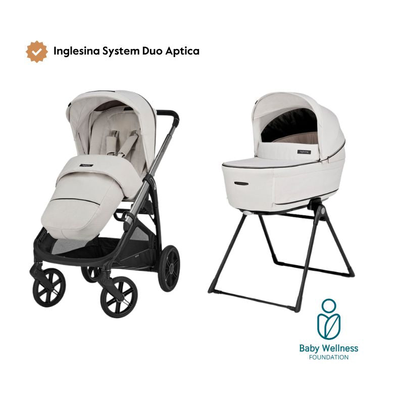 Carrinho de Bebé Inglesina System Duo Aptica - Opal Ivory