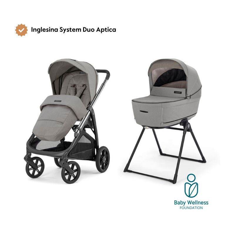 Carrinho de Bebé Inglesina System Duo Aptica - Platinum Grey