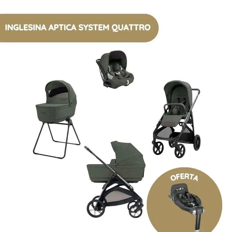 Carrinho de Bebé Inglesina Aptica System Quattro - Ivy Green