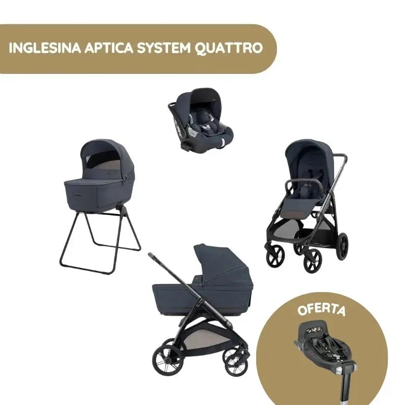 Carrinho de Bebé Inglesina Aptica System Quattro - Sapphire Blue