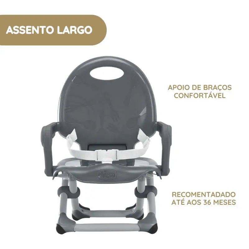 Chicco Assento de Papa Portátil Pocket Snack - Dark Grey