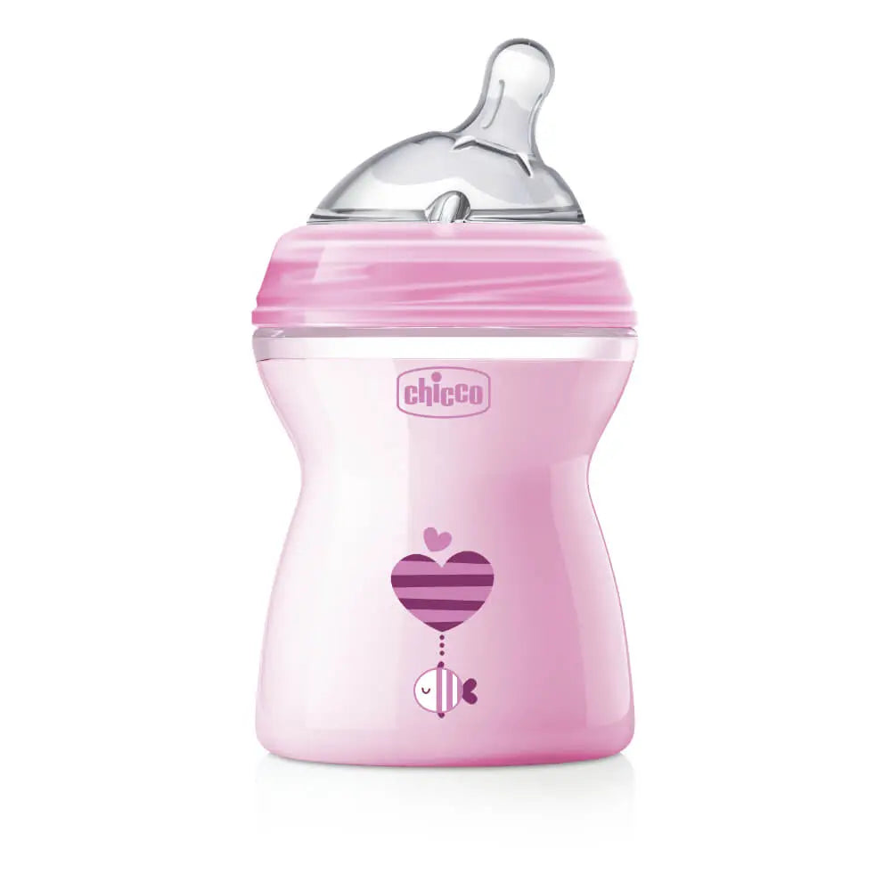 Chicco Biberão NaturalFeeling 250ml 2m+ - Rosa