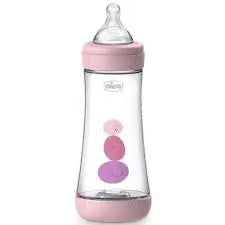 Chicco Biberão Perfect5 PP 300 Fast Silicone 4m+ - Girl