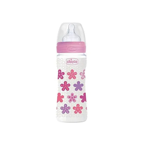 Chicco Biberão Well-Being 330ml Silicone 4m+ - Girl